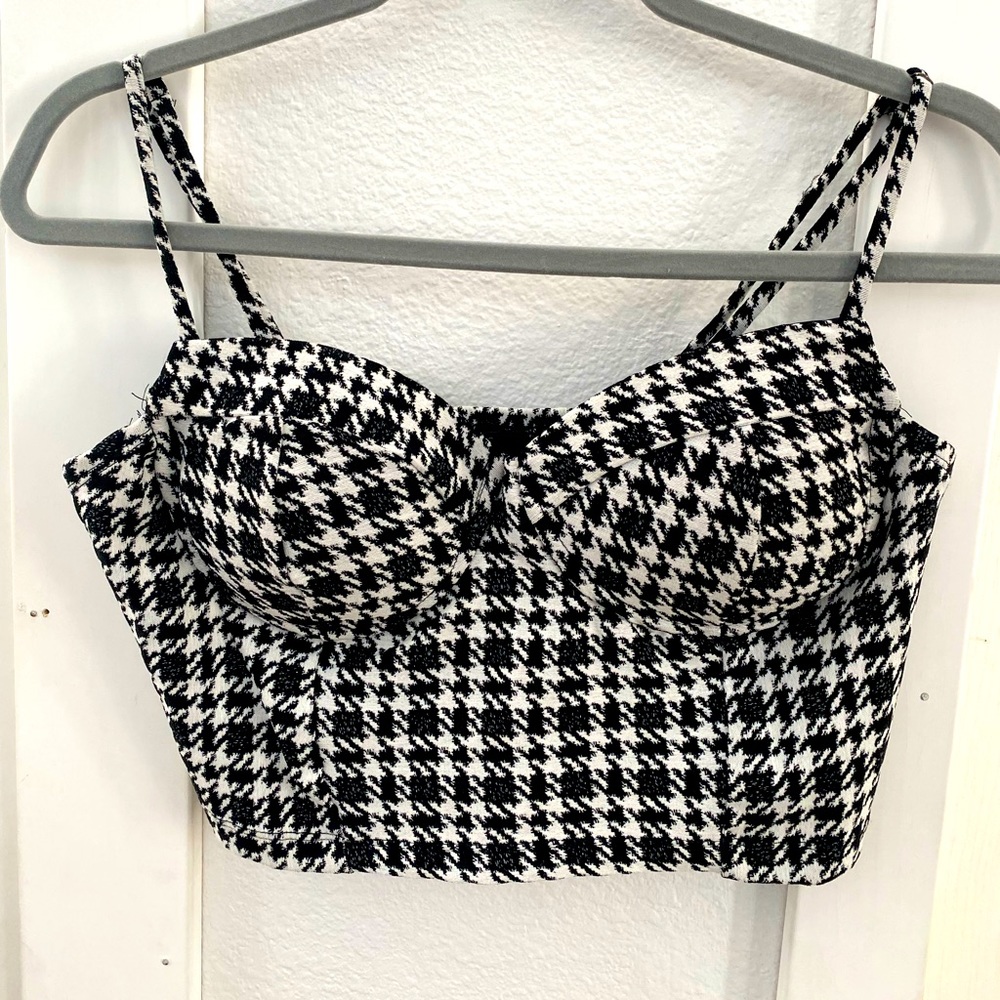 Iris brand Bra cup bustier top crop.